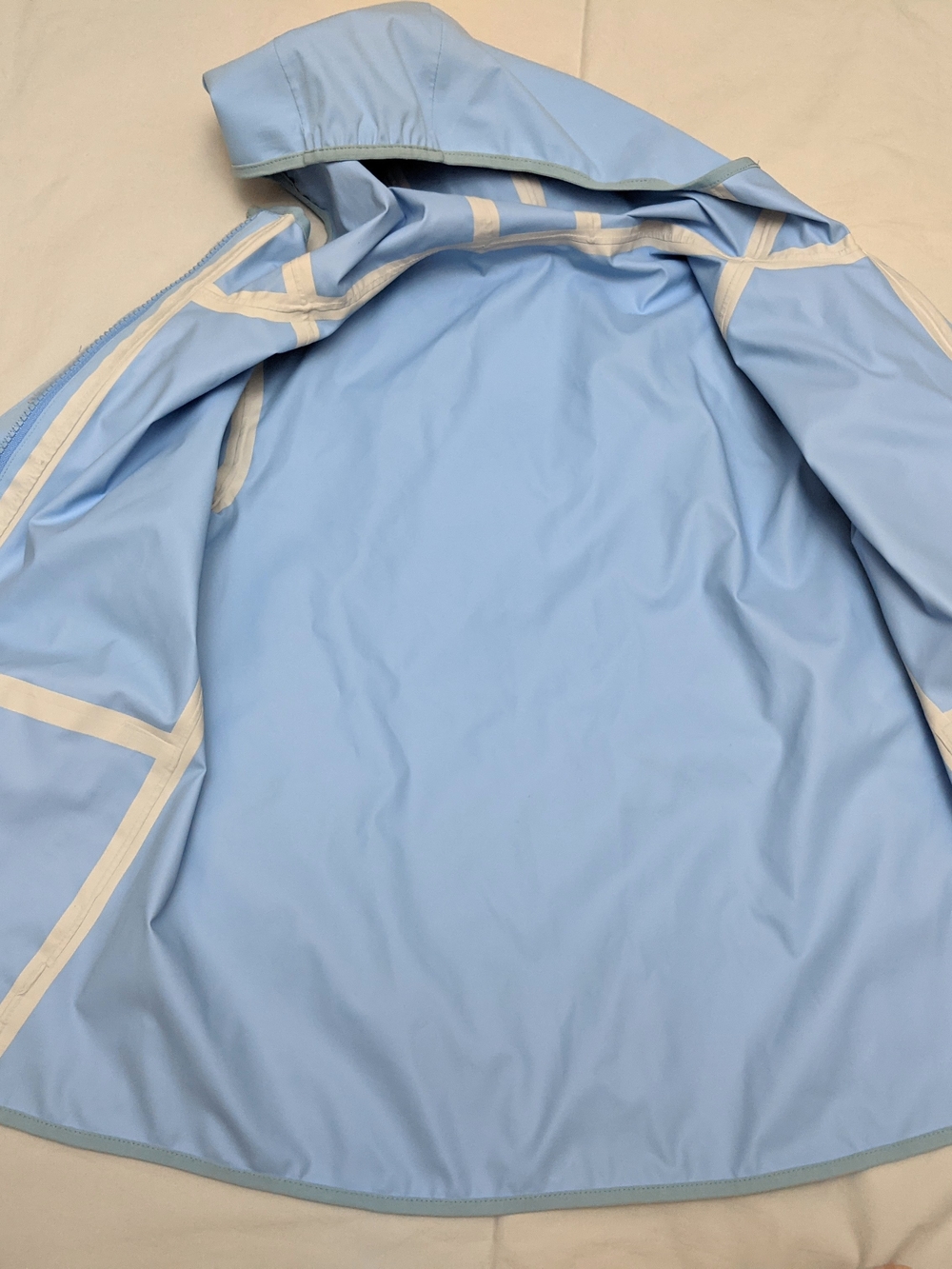 Athleta Girls Light Blue Ready To Rain Jacket Size M 8-10 - Picture 10 of 11